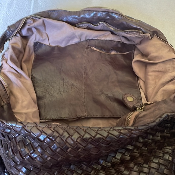 Genuine brown leather Langellotti handbag purse - Picture 4 of 5